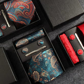 Conjunto Gravata Floral Luxo SK208